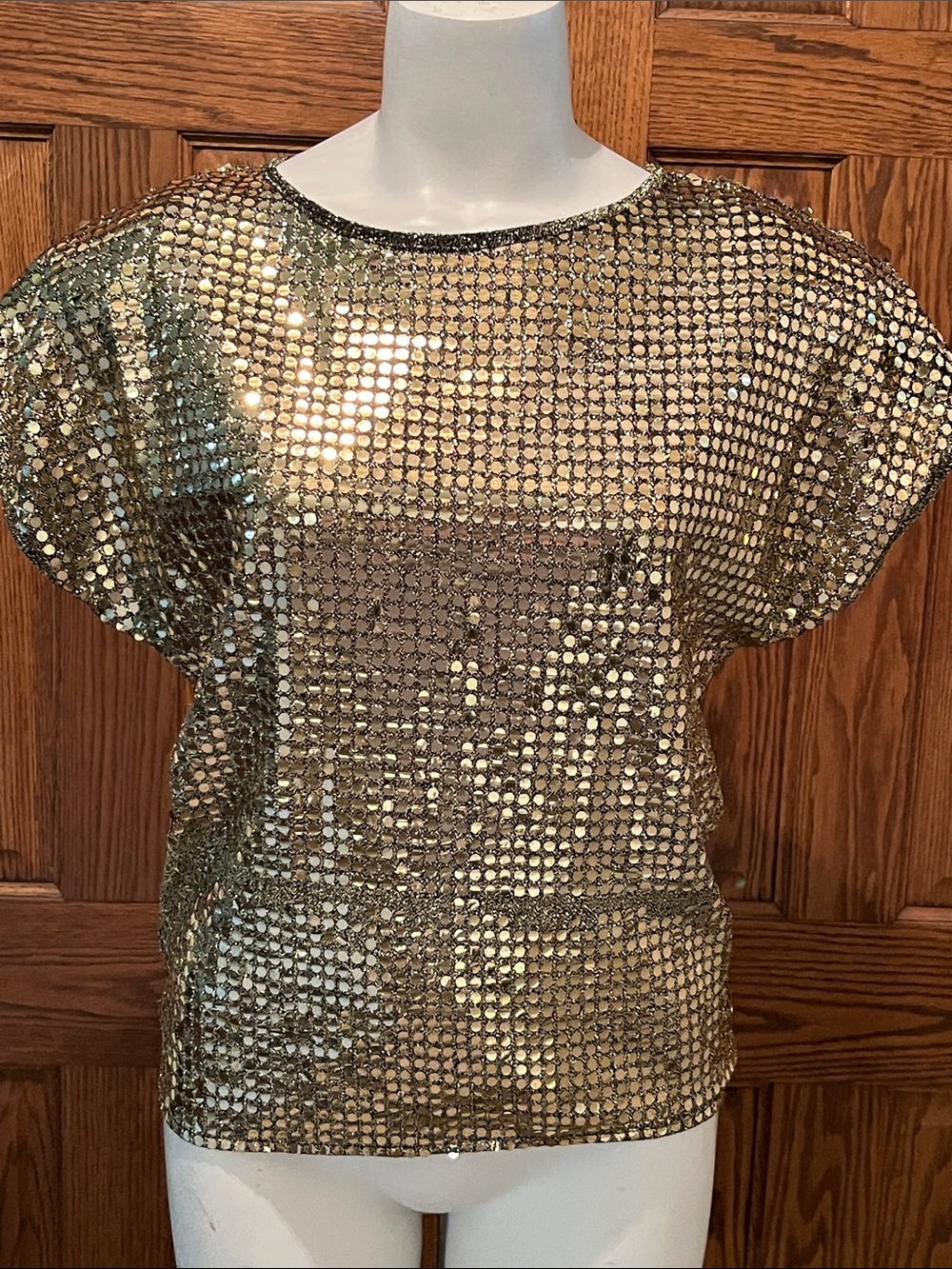 Vintage 80’s Clio gold shimmery top S